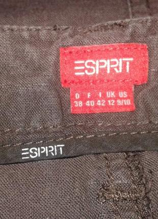 Лляна шоколадна спідниця esprit розмір 38 (м)