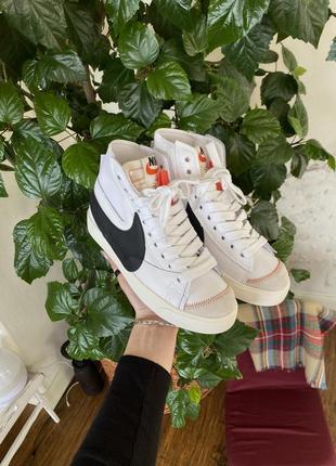 Мужские кроссовки nike blazer mid 77 jumbo white black 40-41-42-43-44-453 фото