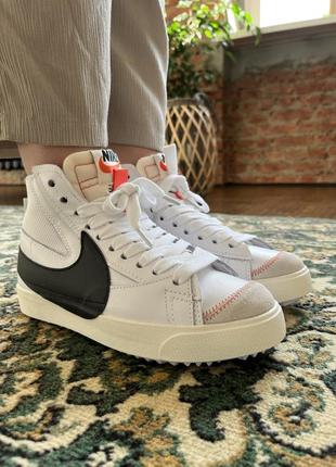 Мужские кроссовки nike blazer mid 77 jumbo white black 40-41-42-43-44-452 фото