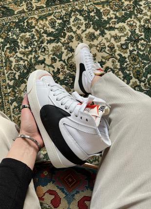 Мужские кроссовки nike blazer mid 77 jumbo white black 40-41-42-43-44-458 фото