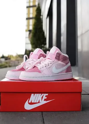 💕nike air jordan  high pink💕 женские кроссовки