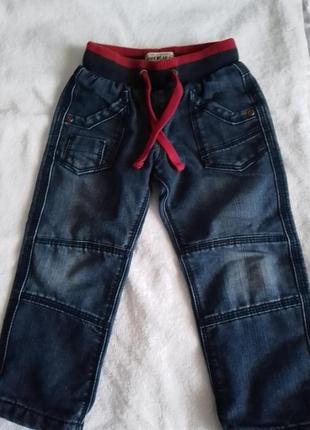 Теплые джинсы с подкладкой на 2-3 года
