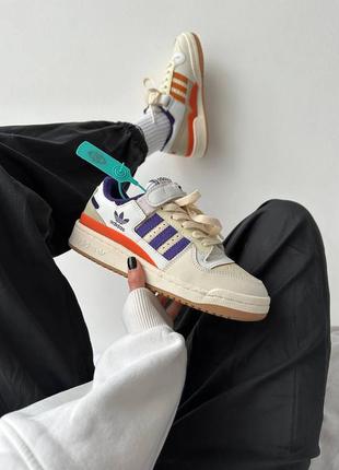 Кроссовки Afterburner adidas forum purple orange beige white grey