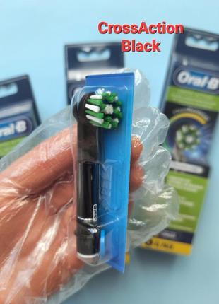 Oral-b/braun crossaction black! оралб чорні! змінні насадки!1 фото