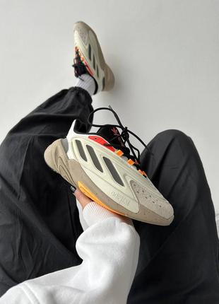 Кросівки adidas ozelia beige khaki orange red grey