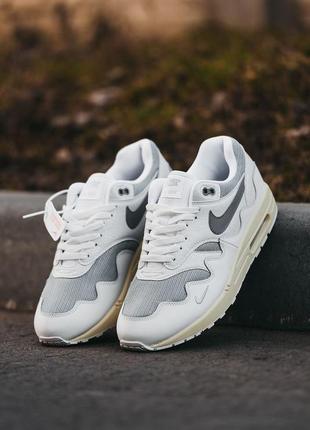 Кроссовки nike air max 1 white grey