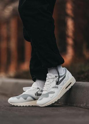 Кроссовки nike air max 1 white grey 6