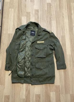 Куртка парка на подкладке zara размер l