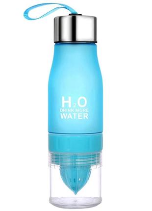 Універсальна пляшка з функцією соковижималки h2o синій (оригінальні фото)