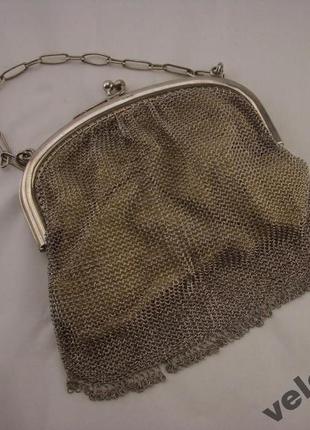 Антикварная серебряная сумочка, chester(англия) 1916-й год1 фото