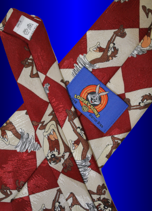 Краватка чоловіча краватка самов'язка метелик із принтом тасманський диявол від looney tunes warner brothers4 фото