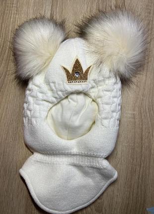 Шикарний шлем шапка для дівчинки