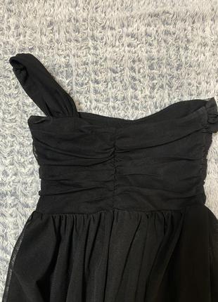 Пышное корсетное черное платье4 фото