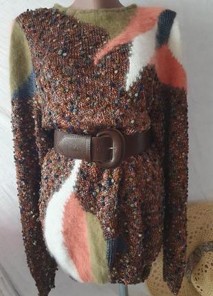 Свитер туника большой размер красивый с мохером