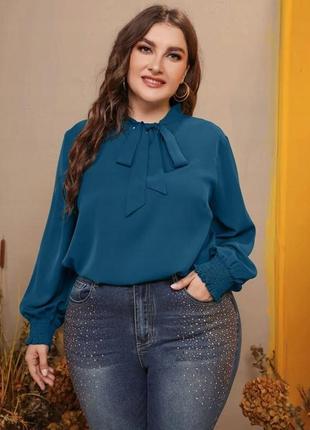Shein чудова блуза морського кольору плюс сайз батал