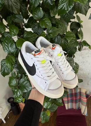 Женские кроссовки nike blazer low 77 jumbo white black 36-37-38-39-40-413 фото