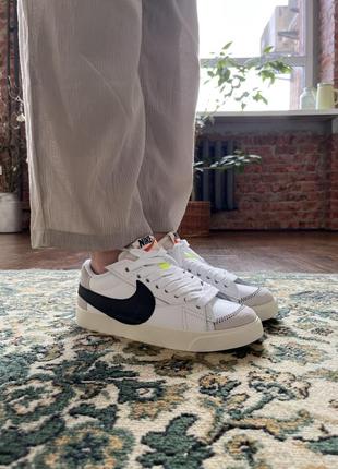 Женские кроссовки nike blazer low 77 jumbo white black 36-37-38-39-40-414 фото