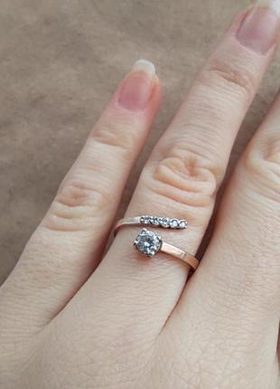 Каблетка серебряная с золотой пластиной