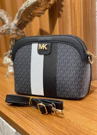 Сумка черная женская в стиле michael kors  клатч сумка майкл корс кросс-боди