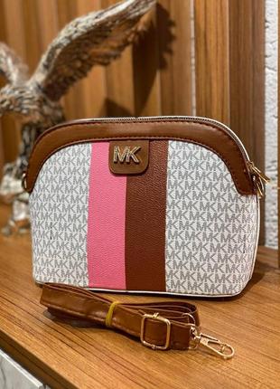 Сумка белая женская в стиле michael kors  клатч сумка майкл корс кросс-боди