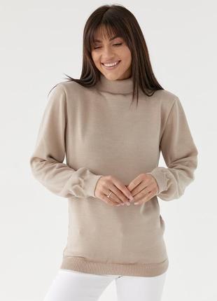 Оверсайз гольф з коміром лонгслів вільного крою під горло