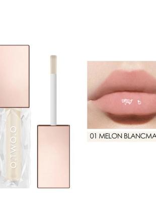 Блеск для губ o.two.o clear crystal berry lip (01 melon blancmange)2 фото