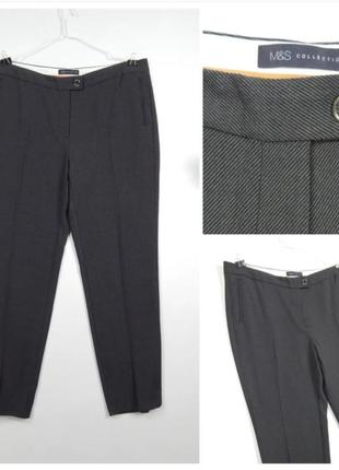 Стильні якісні класичні завужені брюки демі marks&spencer із високою посадкою2 фото