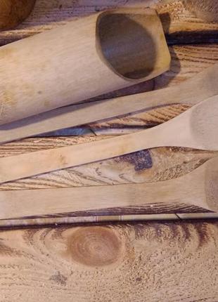 Набор кухонный бамбук. ручная работа.3 фото