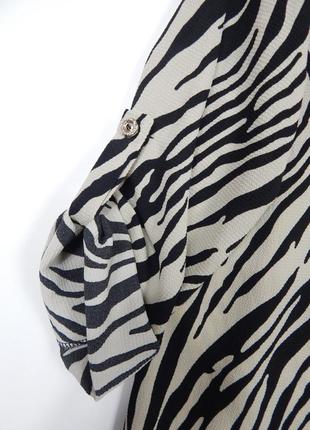 Удлиненная блуза туника с актуальным принтом платьевая рубашка5 фото