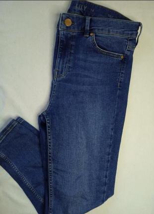 Женские джинсы цвет темно-синий. бренд oasis размер м - l. джинсы скины4 фото