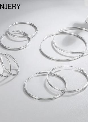 Сережки-кільця anenjery, діаметр 4 см, великі геометричні сережки у стилі хіп-хоп, аксесуари для вечірок