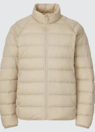 Uniqlo натуральный пуховик пух/перо