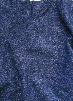 Яскрава сукня блискуча синього кольору2 фото