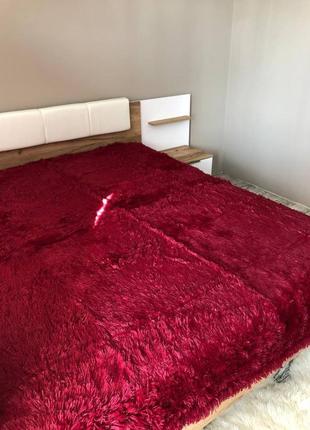 Покривало плед травичка червоне