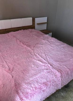 Покривало плед травичка рожеве