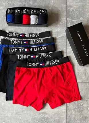 Мужские трусы tommy hilfiger подарок на 14 февраля / набор 5 штук / комплект в подарочной коробке4 фото