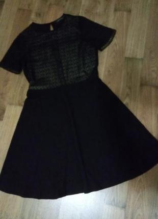 Сукня чорна з гіпюром дороті перкінс6 фото
