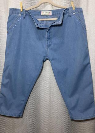 96% котон жіночі укорочені джинси, джинсові бриджі, капрі з вишивкою та стразами.2 фото