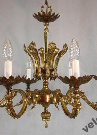 Люстра бронзова, франція 1950-ті роки