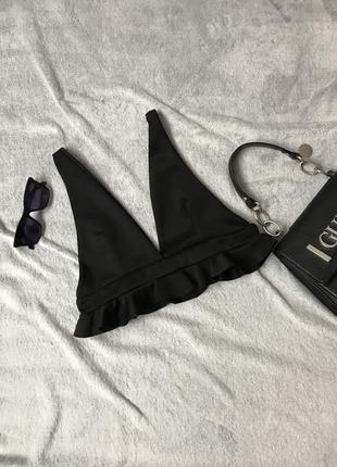 Атласний топ бра з рюшою