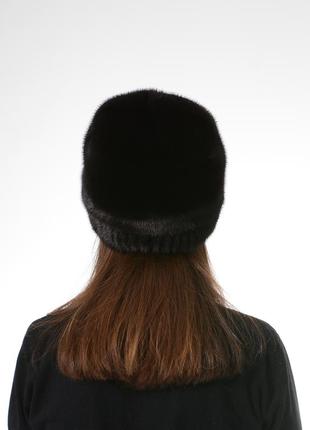 Женская зимняя норковая шапка-кубанка3 фото