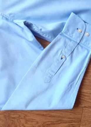Рубашка selected homme голубая slim fit размер m, s 42 см6 фото