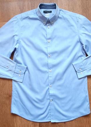 Сорочка selected homme блакитна голуба slim fit розмір m, s 42 см3 фото