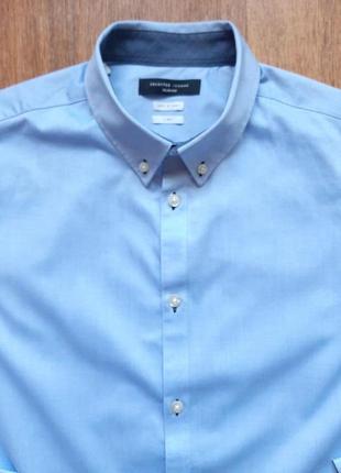 Сорочка selected homme блакитна голуба slim fit розмір m, s 42 см1 фото