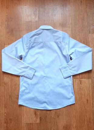 Сорочка selected homme блакитна голуба slim fit розмір m, s 42 см7 фото
