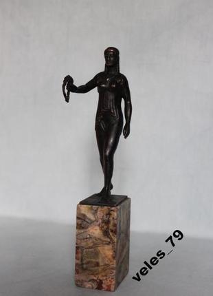 Немецкая бронзовая статуэтка, g.morin/ 1920-е годы2 фото