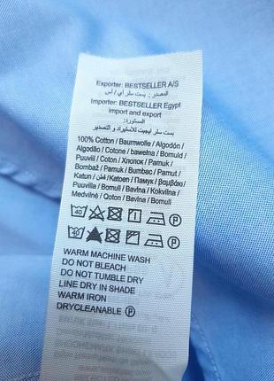 Сорочка selected homme блакитна голуба slim fit розмір m, s 42 см10 фото