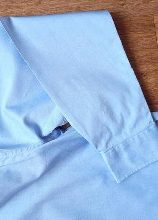 Рубашка selected homme голубая slim fit размер m, s 42 см8 фото