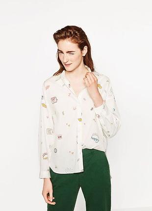 Рубашка сорочка zara оверсайз