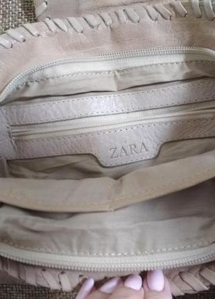 Кожаная сумка кроссбоди от zara5 фото